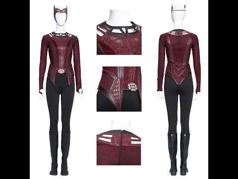 Doctor Strange In The Multiverse Of Madness Wanda Maximoff Scarlet Witch Cosplay Costume (No Boots) 14 Doctor Strange In The Multiverse Of Madness Wanda Maximoff Scarlet Witch Cosplay Costume (No Boots) – Image 12
