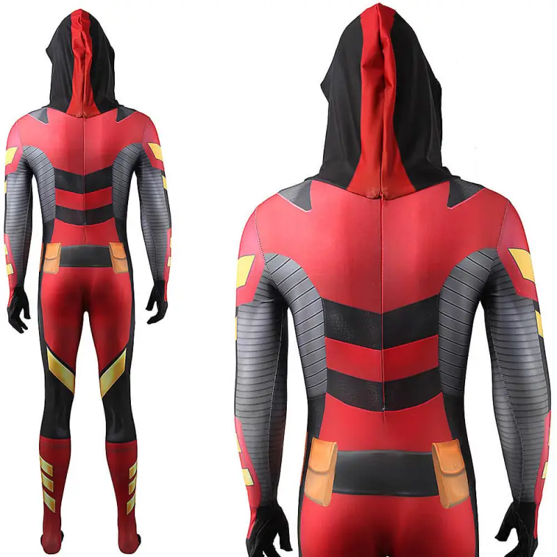 Red Arrow Arsenal Jumpsuit Cosplay Costume Adults Kids 8 Red Arrow Arsenal Jumpsuit Cosplay Costume Adults Kids – Image 6