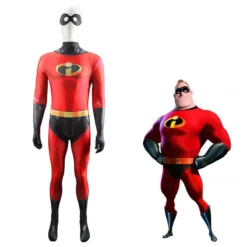 Mr. Incredible Cosplay Costume Red Adults Kids The Incredibles Bob Parr